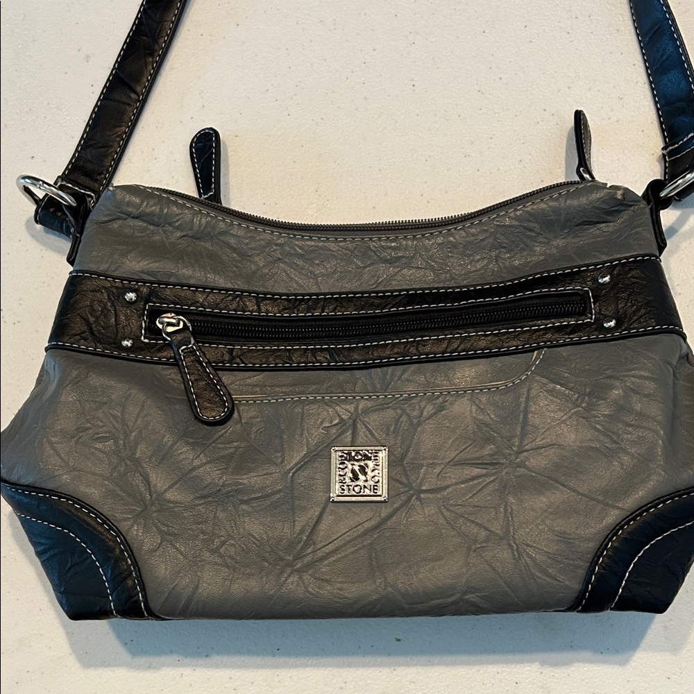 Stone & Co. Nancy Bag Gray and Black Shoulder Bag